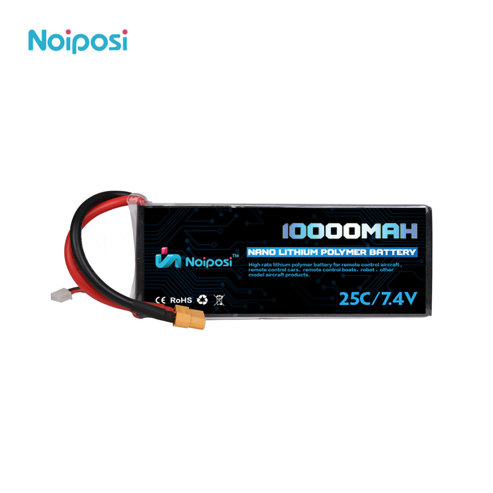 High Capacity Lipo Battery 10000mAh 7.4V 2S 25C Burst 50C RC lithium polymer Battery Pack for Hobby UAV