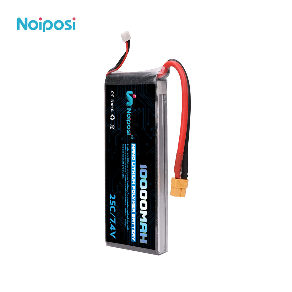 High Capacity Lipo Battery 10000mAh 7.4V 2S 25C Burst 50C RC lithium polymer Battery Pack for Hobby UAV