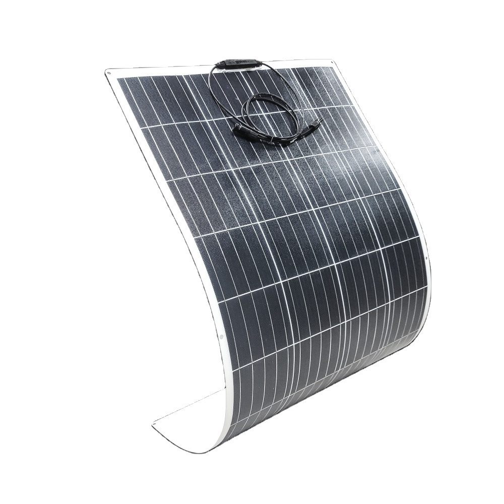 Hot Sale 150w 200w 300w 275w 560w Thin Film Cigs Black Flexible Solar Big Panel 200w Black Flexible Transparent Solar Panels Rv