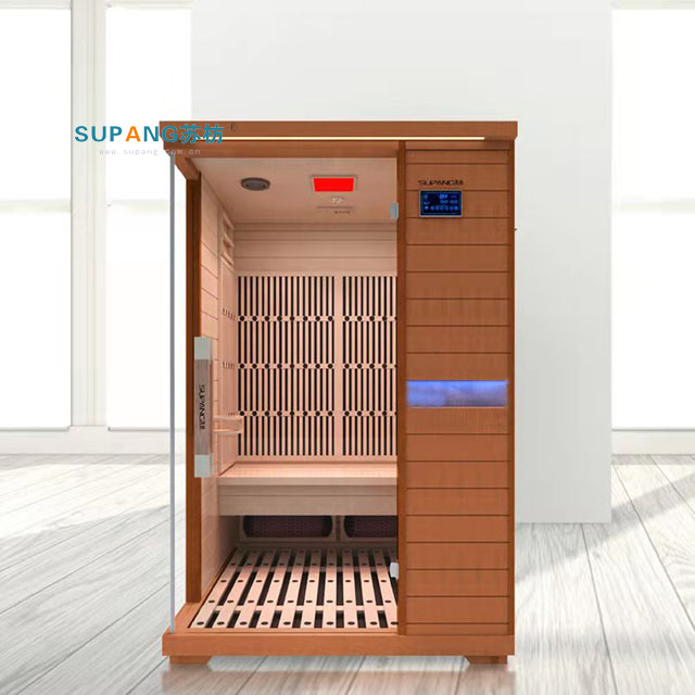 Su pang sell well high-tech solid wood 2 Person Far Infrared Indoor Corner Home Sauna  rooms