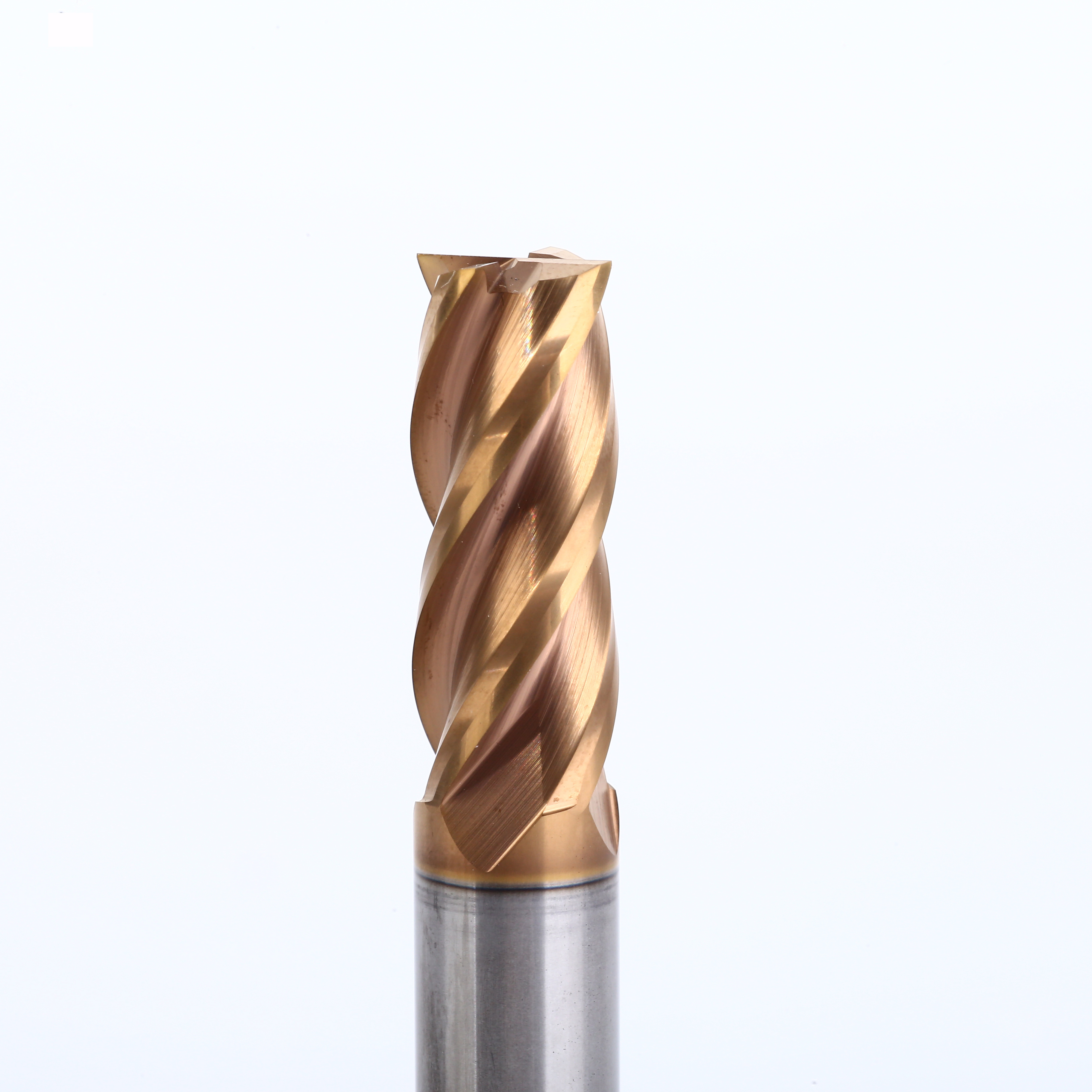 Bulksale flat square solid altisin coating copper 4 flutes hrc 55 carbide end mill metalworking cnc machine