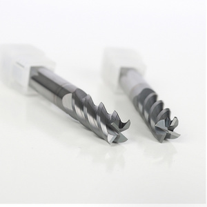 Bulksale flat square solid altisin coating copper 4 flutes hrc 55 carbide end mill metalworking cnc machine