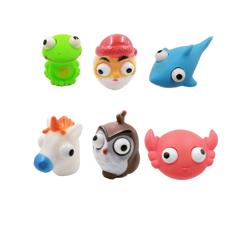 3d assorted animals  With Popped Eyes Anti-stress Fidget Sensory Toys For Kids Eyes Popping Out Worm Pinch Toy