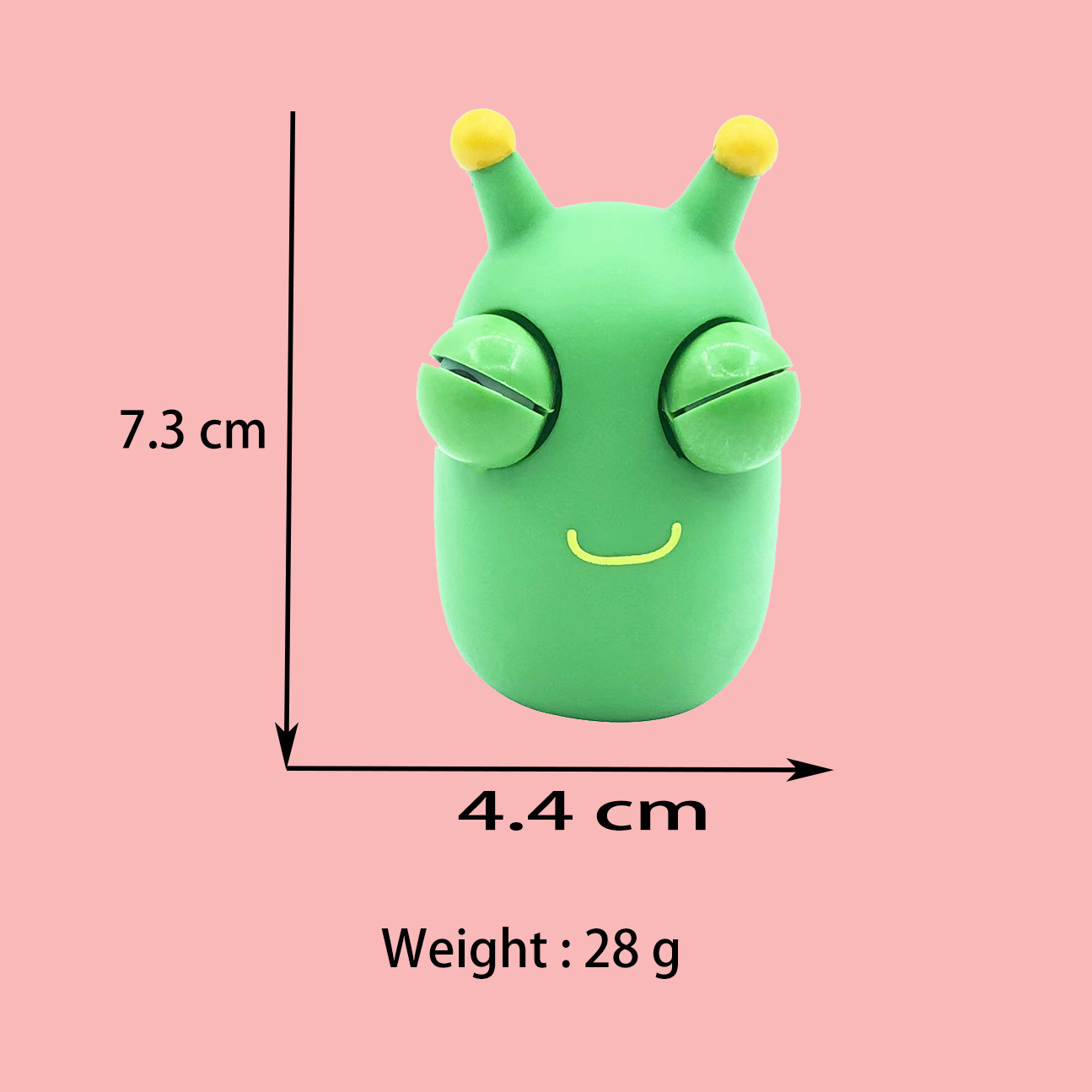 3d Grass Worm With Popped Eyes Anti-stress Fidget Sensory Toys For Kids Eyes Popping Out Worm Pinch Toy