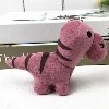 Plush dinosaur keychain toy