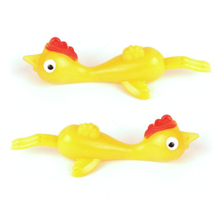 Soft TPR Chicken Slingshot Table Game Sling Shot Chick Fun Playing Small Silicone Good Catapult Sensory Fidget Toy