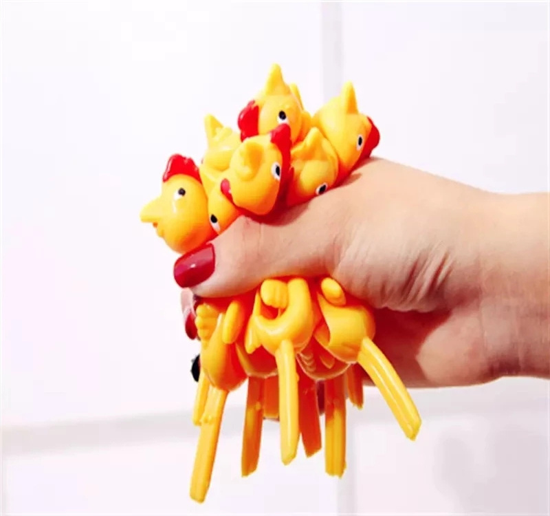 Soft TPR Chicken Slingshot Table Game Sling Shot Chick Fun Playing Small Silicone Good Catapult Sensory Fidget Toy