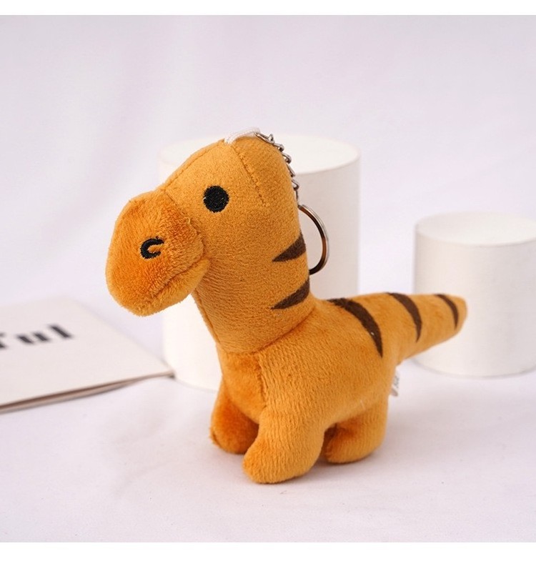 Plush dinosaur keychain toy