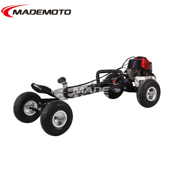 Great Fun! Gas Motorized Skateboard Cable Control 49CC Gas Powered Skateboard