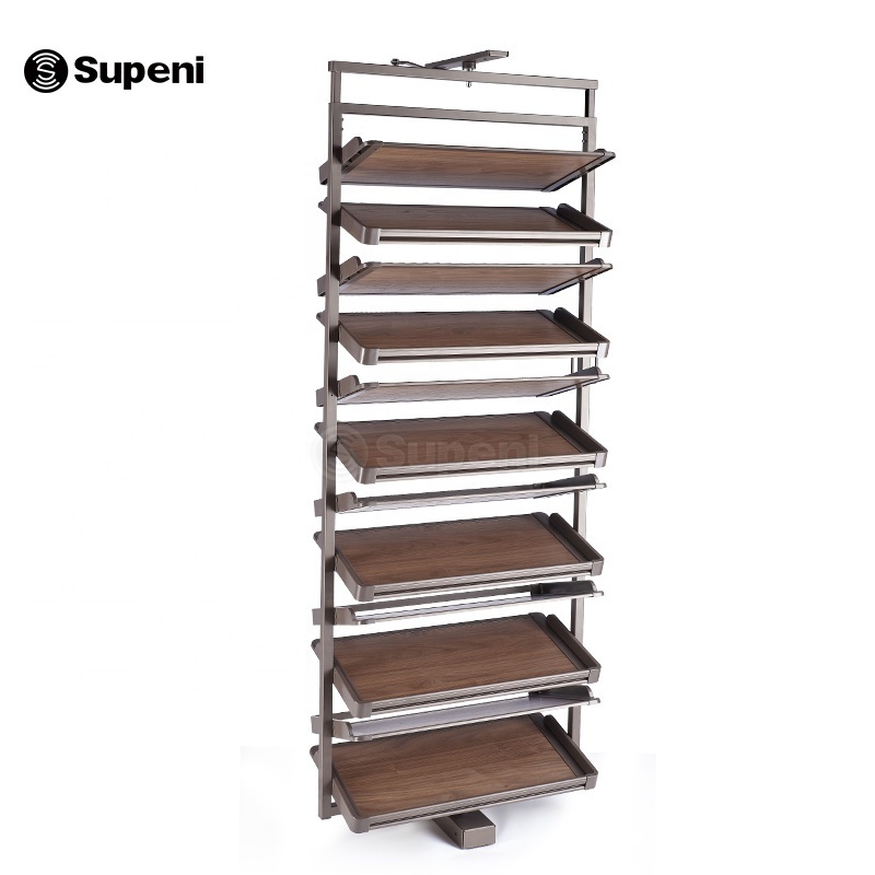 Supeni Wardrobe Accessories 360 degree rotating shoe rack wood Storage Rack