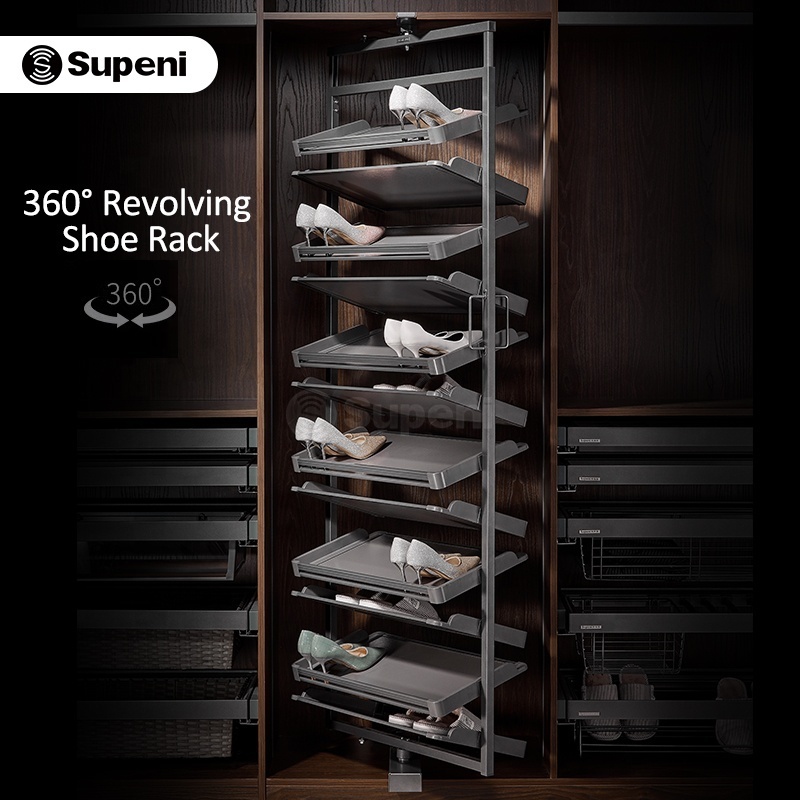 Supeni 360 degree Orange Rotating Shoe Rack