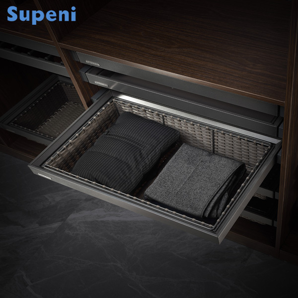 SUPENI Home Furniture Accessories Wardrobe Drawer Sliding Storage Rattan Basket