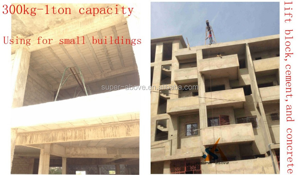 Portable Building Construction Hoist with Electric Engine