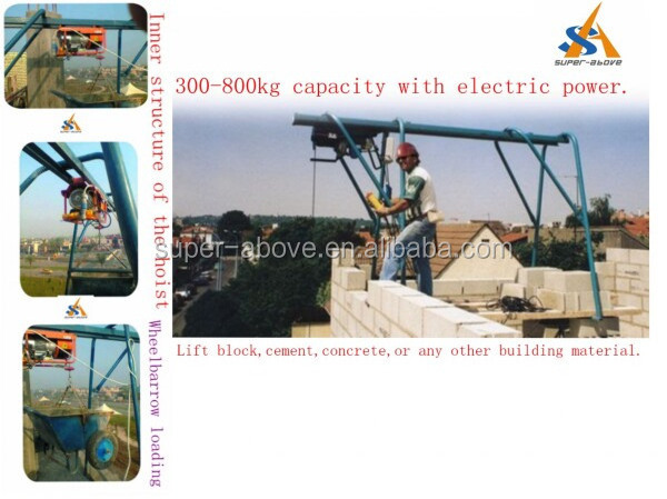 Portable Building Construction Hoist with Electric Engine