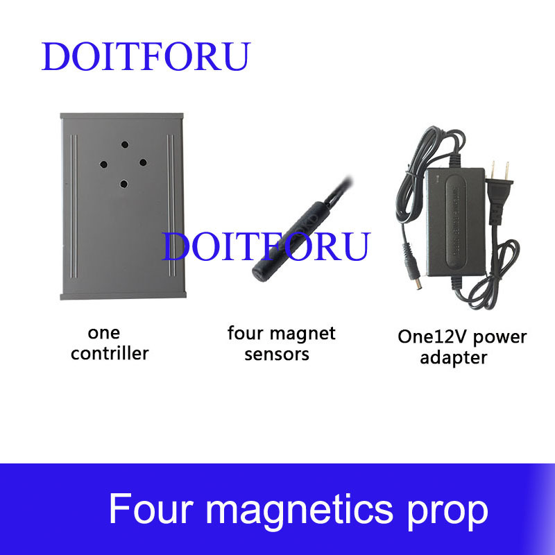 Escape Room Props Put Magnet Sensor props in Right Order to Release Lock Control 12 EM Lock For Exit Room Owner