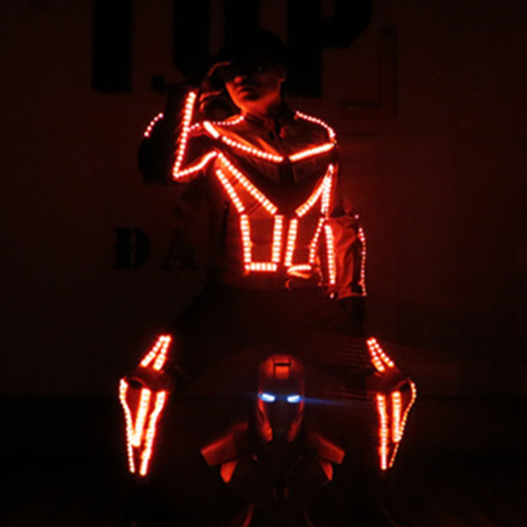 LED Suit Costumes LED Lights Luminous Laser battle suit Stage Dance Performance Wear Robot Costumes LED luminous costumes