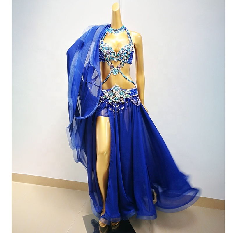 Professional Belly Dance Costume Set Sexy Women Performance Outfits Bollywood Showgirl Dancer Belly Dance wear cloths