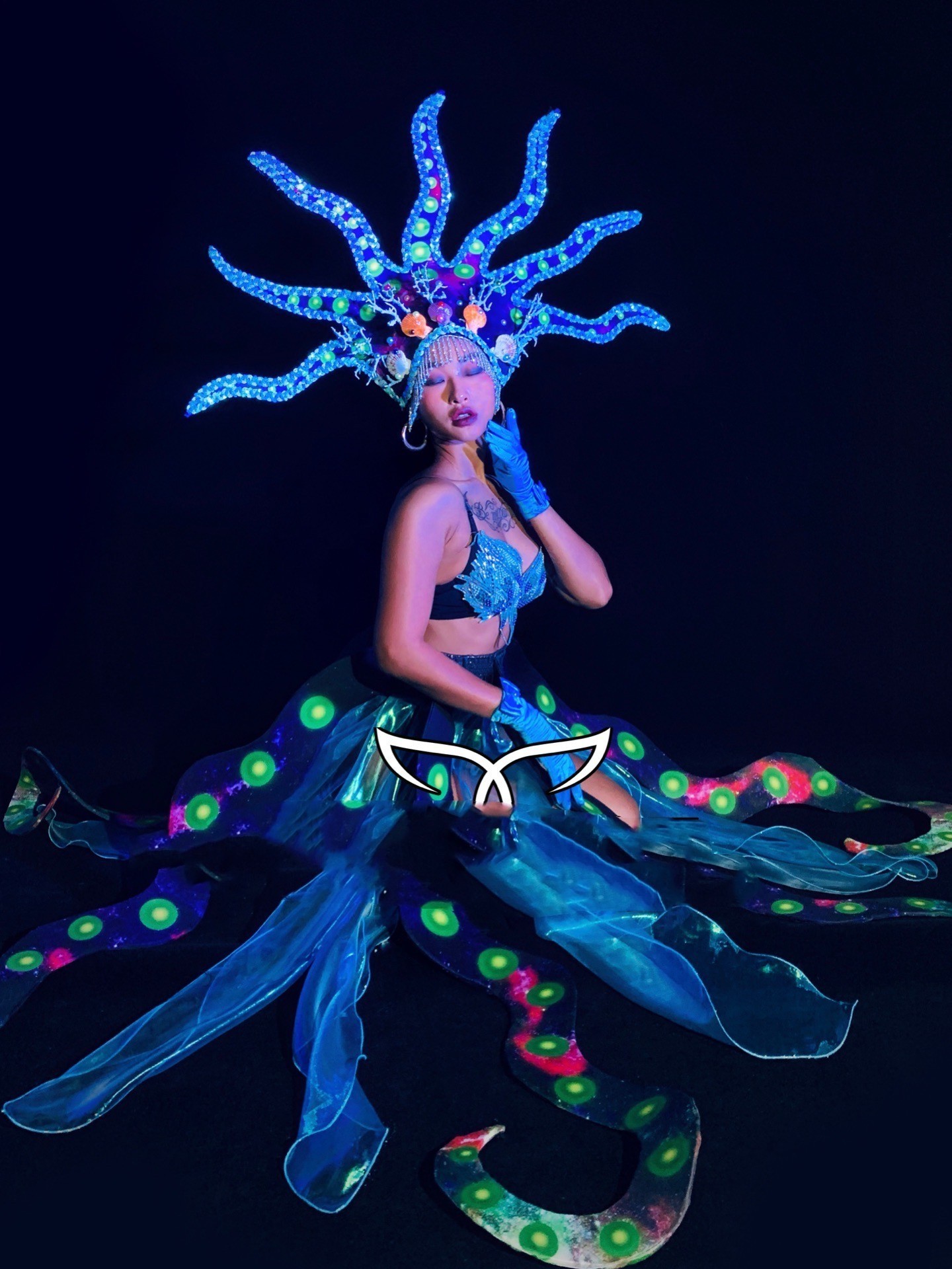 Park Paradise Carnival Festival  Bar Nightclub Cruise Ocean Series Theme Beautiful Octopus GOGO Show DS Costume