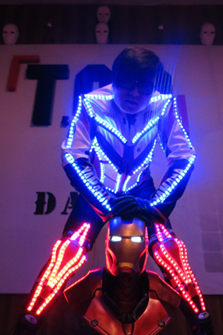 LED Suit Costumes LED Lights Luminous Laser battle suit Stage Dance Performance Wear Robot Costumes LED luminous costumes