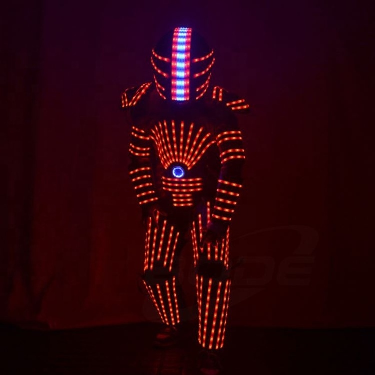 New Arrival Full Colors Luminous Led Costume Adult Custom Robot Remote Control Led Robot Costume