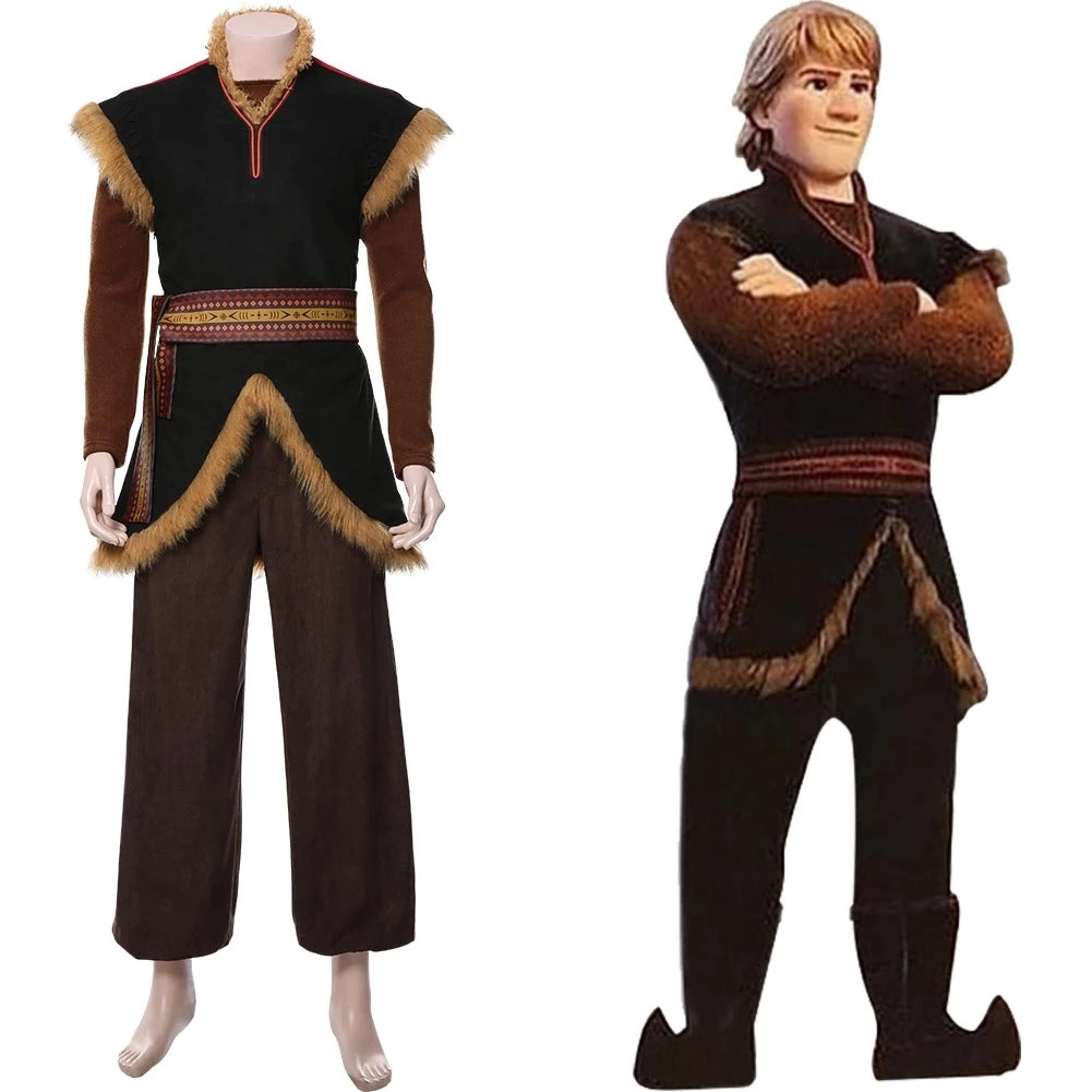 Snow Queen Kristoff adult Cosplay Costume Full set women men Halloween Carnival Party costumes