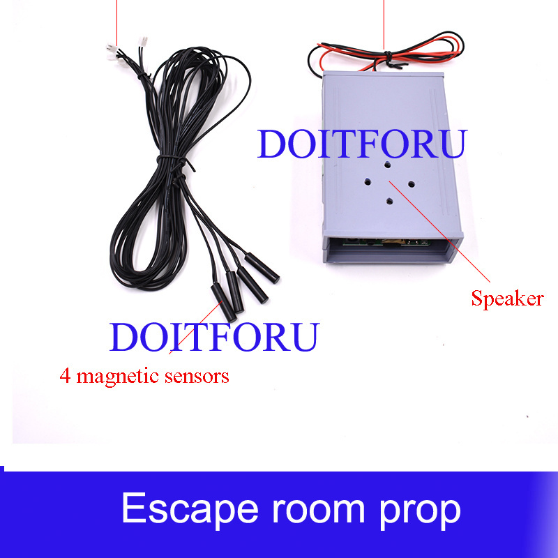 Escape Room Props Put Magnet Sensor props in Right Order to Release Lock Control 12 EM Lock For Exit Room Owner