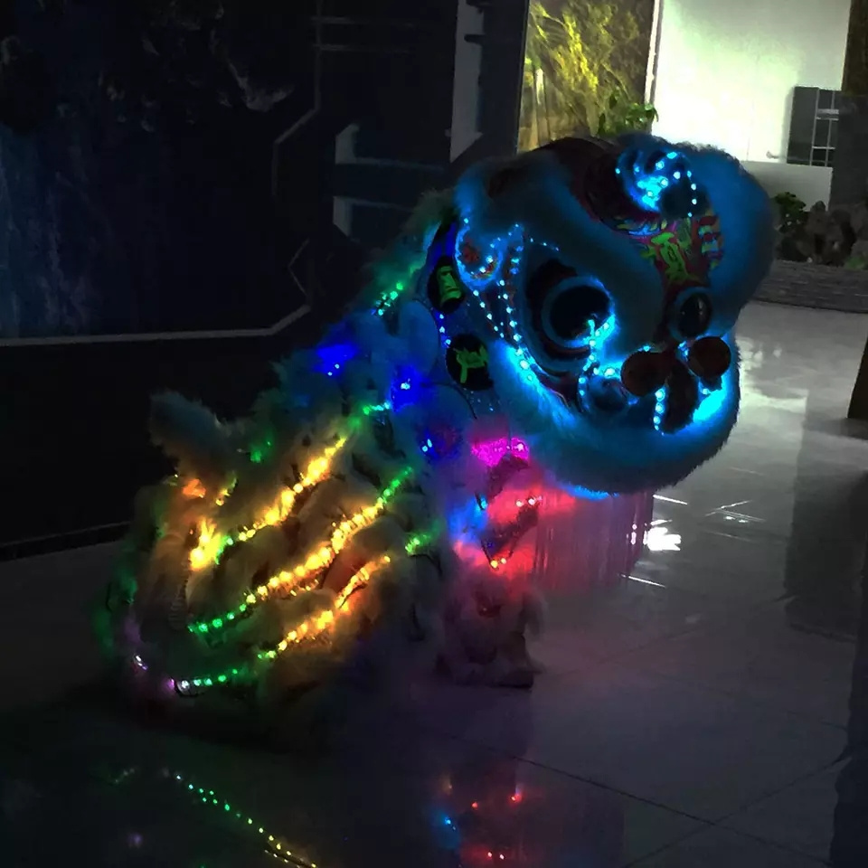 Light Southern Foshan Traditional Style Lion dragon flash Dance Costume Chinese Folk Lion Dance LED luminous costumes