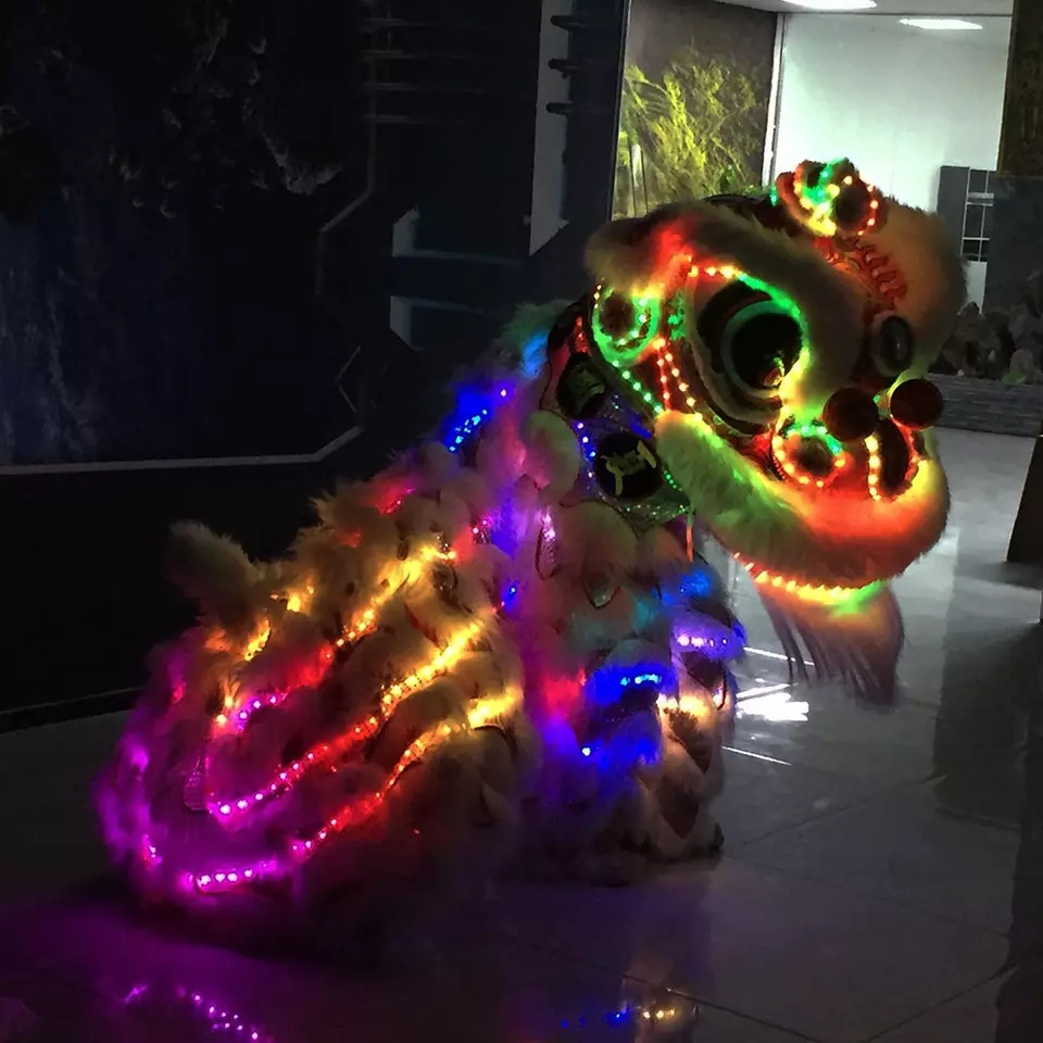 Light Southern Foshan Traditional Style Lion dragon flash Dance Costume Chinese Folk Lion Dance LED luminous costumes