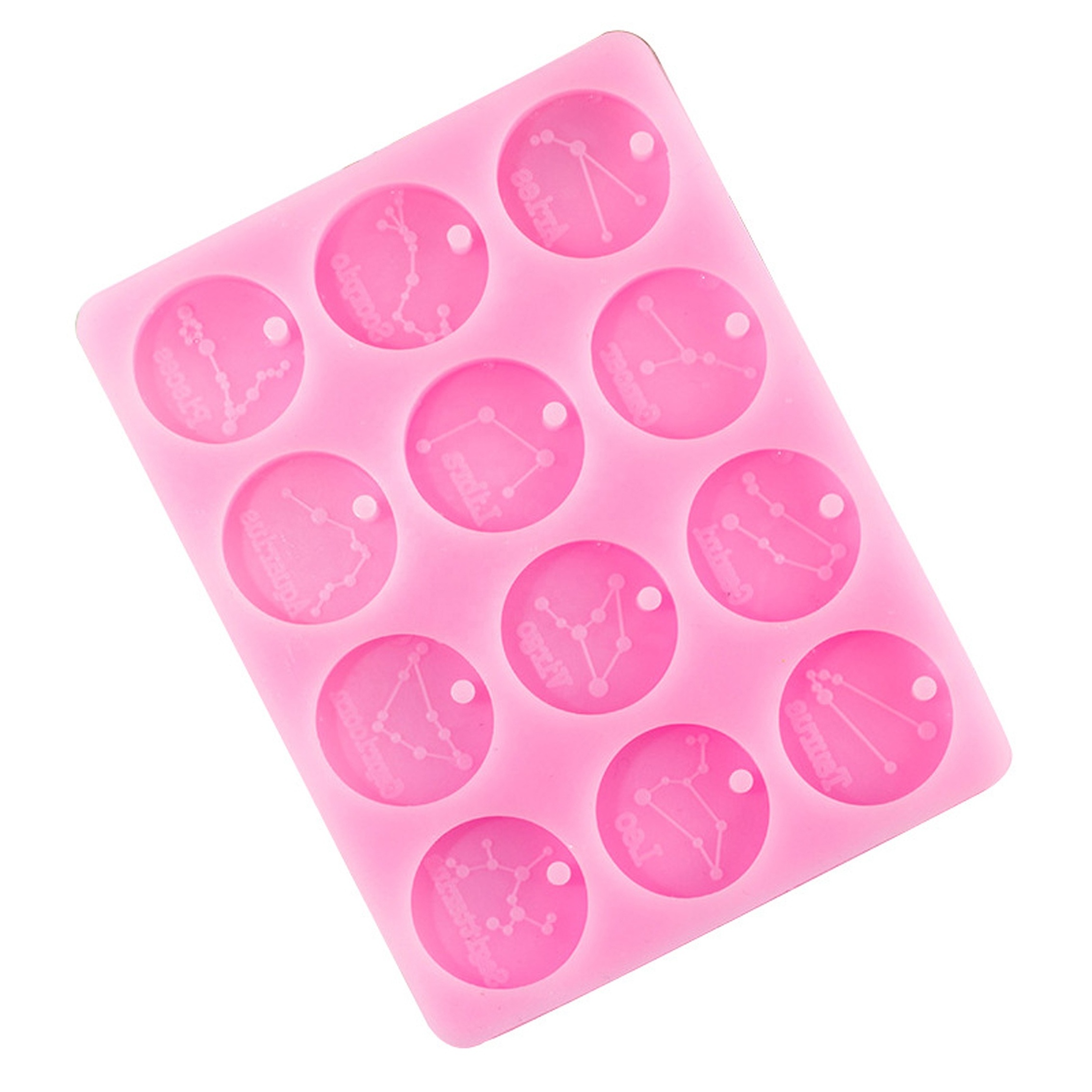 Top Selling Products 2023 12 Cavities Constellations Theme Silicone Candy Cake Mold Sugar Cake Decoration Mould