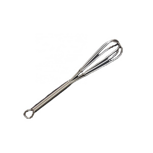 High Durability Fashion 5 inch 3-wire Stainless Steel Kitchen Handle Whisk Mini Egg Stirrer for Home Restaurant Hotel Beater