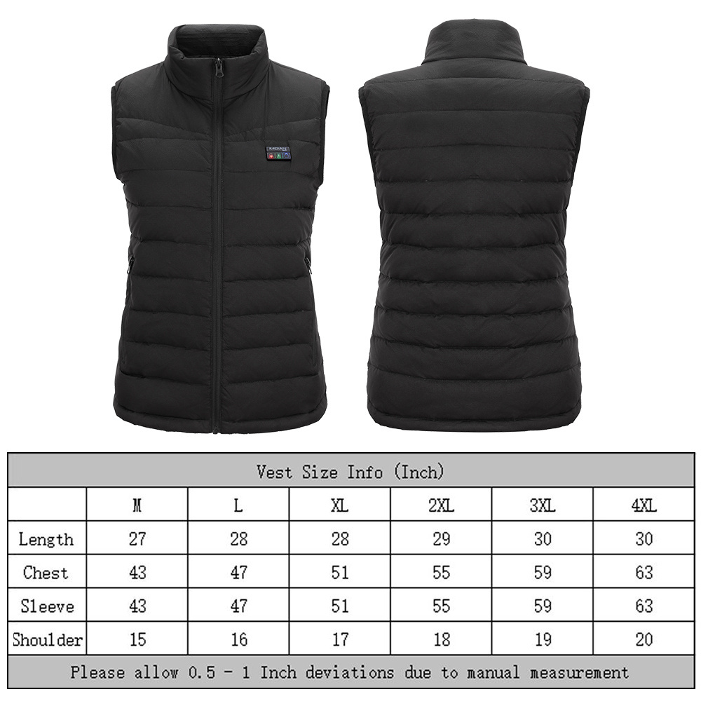 MIDIAN Winter Cold Season Hunting DC 7.4V Rechargeable Electric 15 Zones Heating Gilet Thermal Waistcoat Heated Vest For Women