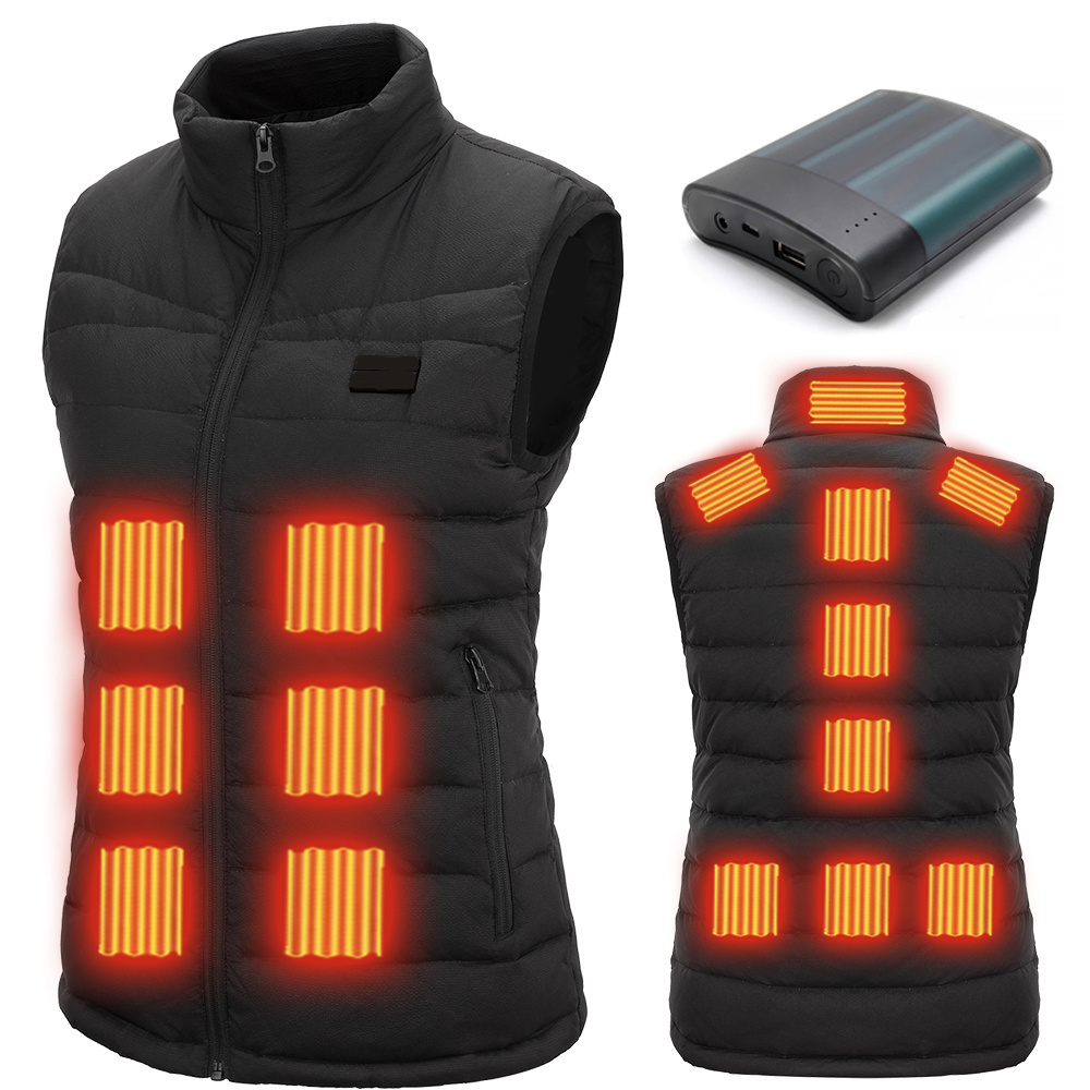 MIDIAN Winter Cold Season Hunting DC 7.4V Rechargeable Electric 15 Zones Heating Gilet Thermal Waistcoat Heated Vest For Women