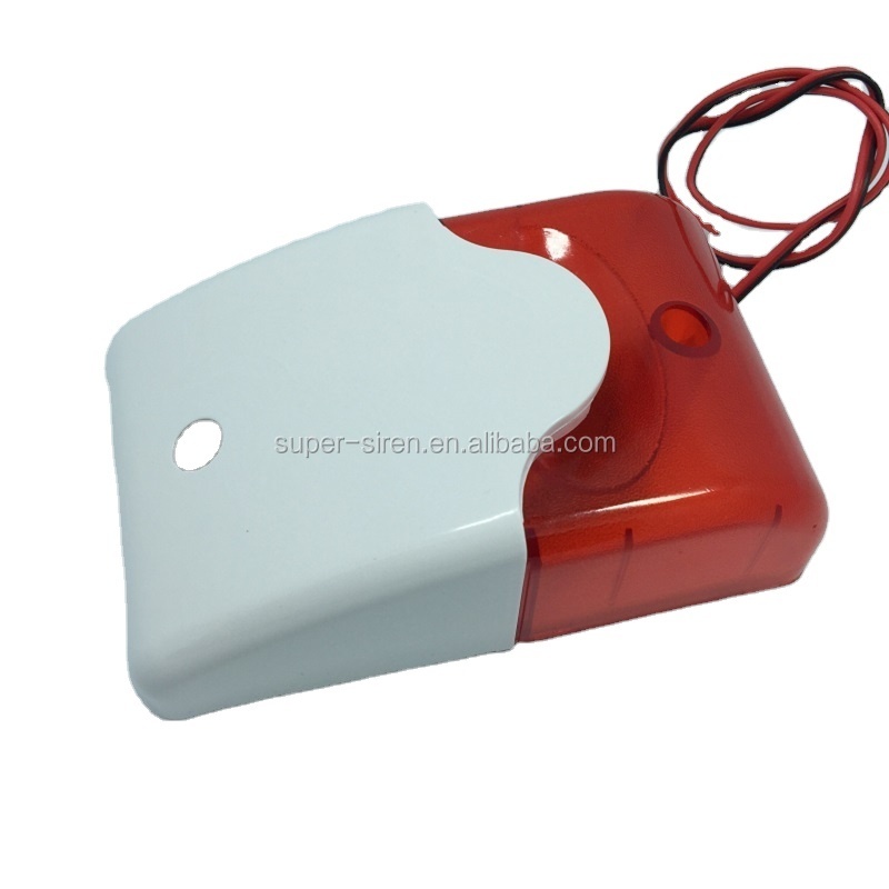 Home Fire Alarm Siren SS-103 Electronics Siren Home Security Alarm Siren With Strobe Light