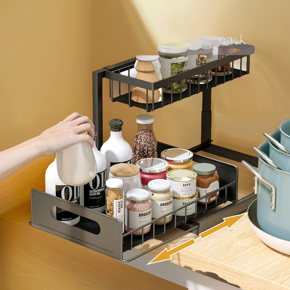 Hot Selling Kitchen Sink Organizer Metal Storage Cabinet with Under-Sink Organizers for Efficient Storage Holders & Racks