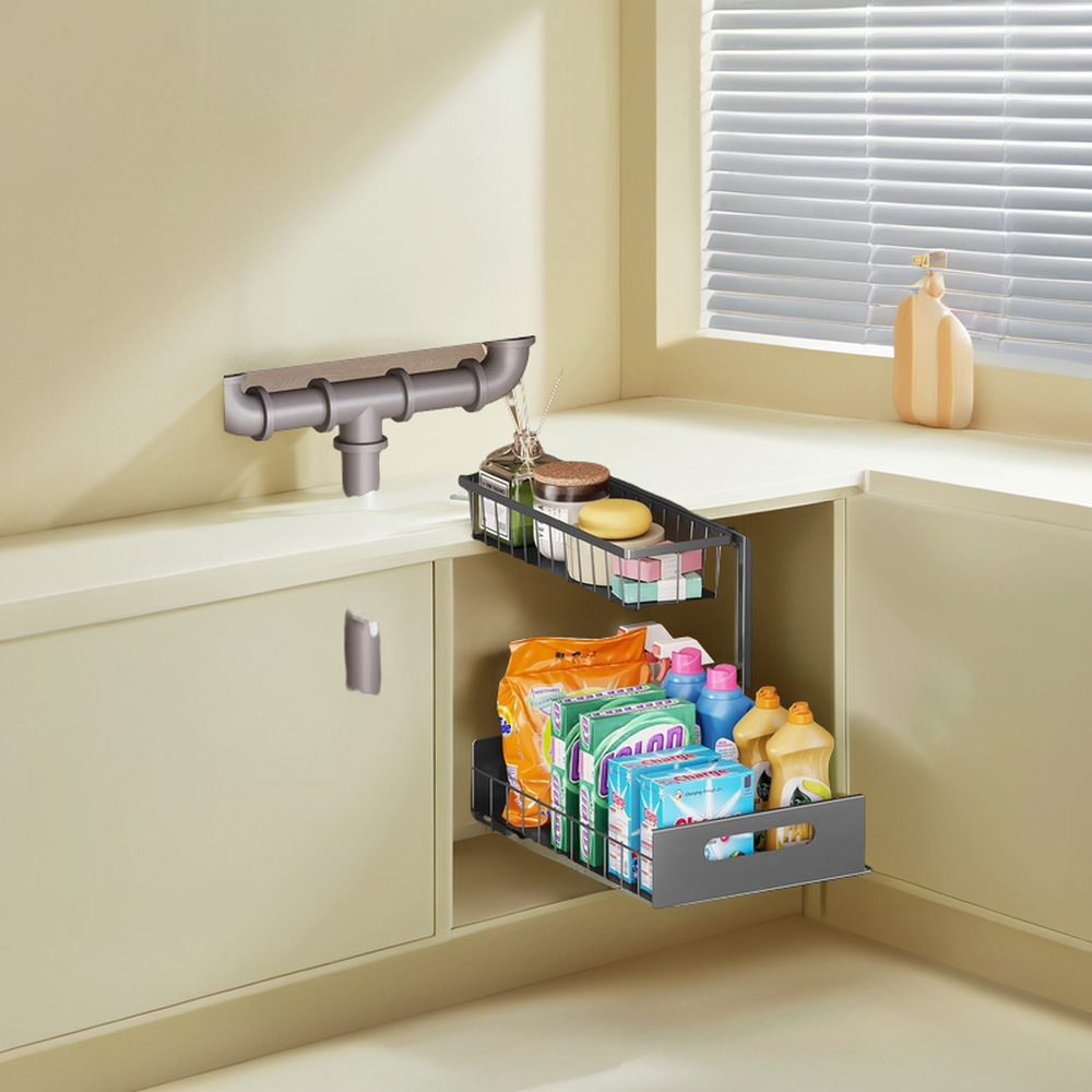 Multifunctional Undersink Home Organization Storage Holders & Racks Bathroom Sink Organizer