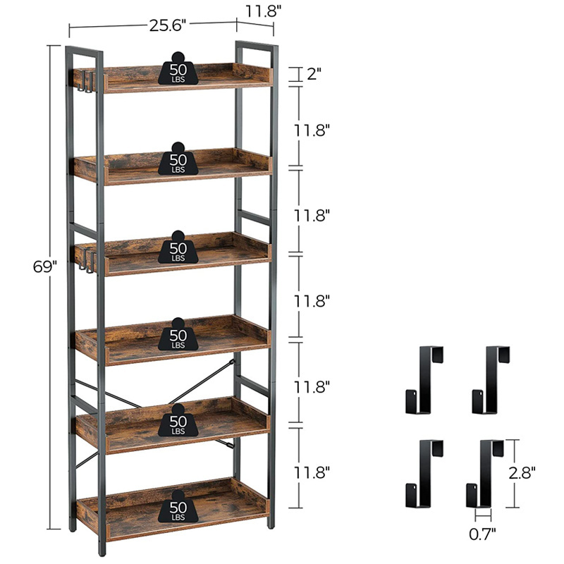 Brand New Square Wooden Storage Racks Multifunctional Shelving Units for Office and Living Room Desk Organizer