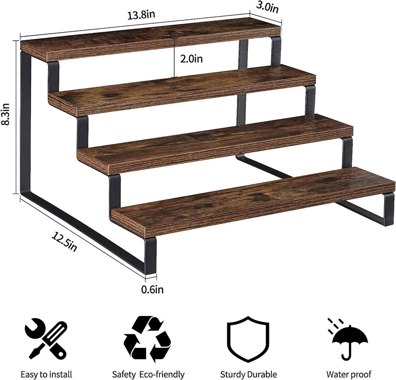 Sopewod Modern Kitchen Countertop Organizer Storage Rack with Shelf for Office Spice Customizable Design Cabinet Storage Holders