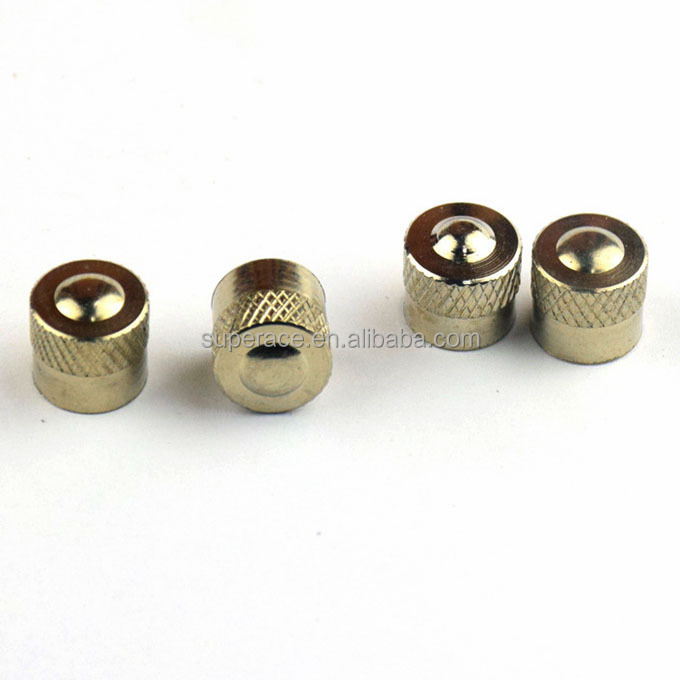 Car Truck Motorcycle Bike Tire Valve Stem Cap Nickel Plated Brass Cover Dust Caps