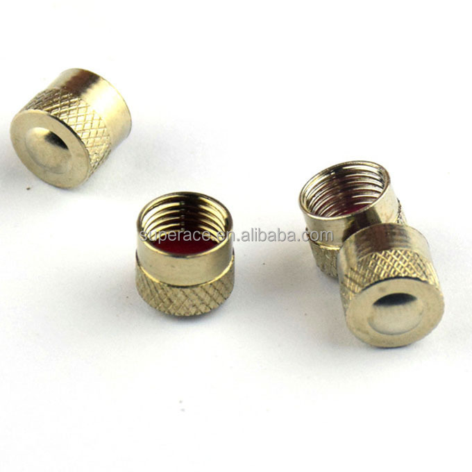 Car Truck Motorcycle Bike Tire Valve Stem Cap Nickel Plated Brass Cover Dust Caps