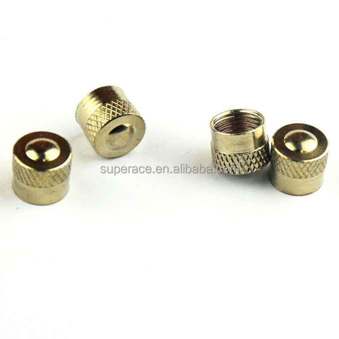 Car Truck Motorcycle Bike Tire Valve Stem Cap Nickel Plated Brass Cover Dust Caps