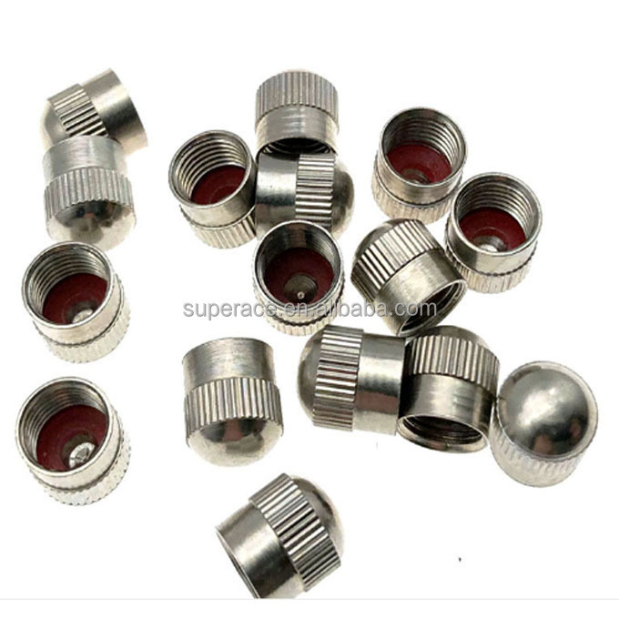 Brass Tire Valve Stem Caps Nickel Dust Proof Valve Covers