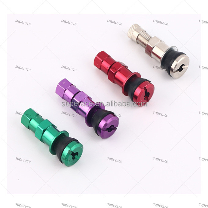 TR416SS Aluminum Tire Valve Stem Rays Tyre Valves Snap-in Tubeless with Caps Auto Car Parts