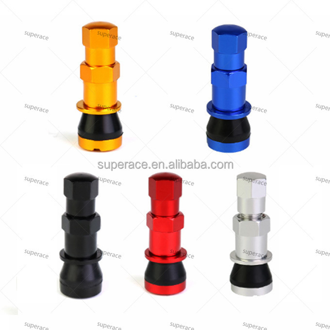 TR416SS Aluminum Tire Valve Stem Rays Tyre Valves Snap-in Tubeless with Caps Auto Car Parts