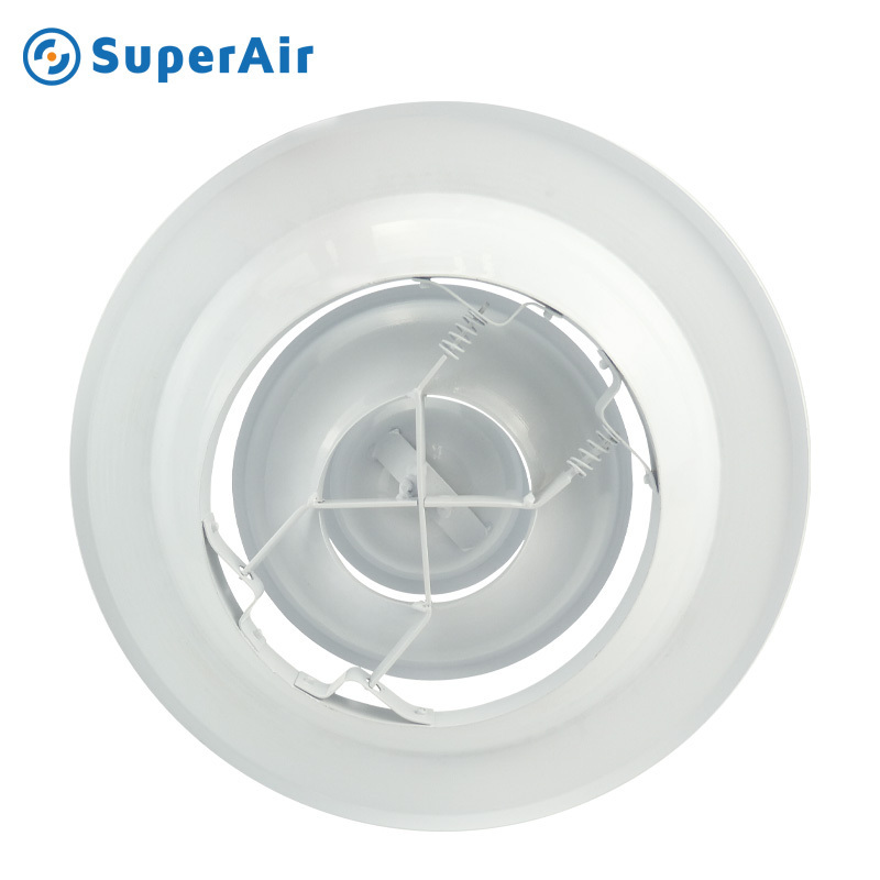 HVAC Air Conditioning Adjustable ventilation aluminium supply adjustable vent covers damper round ceiling diffuser