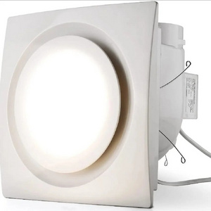 Bathroom Exhaust Fan LED Square Quiet Ceiling Mount Ventilation Fan