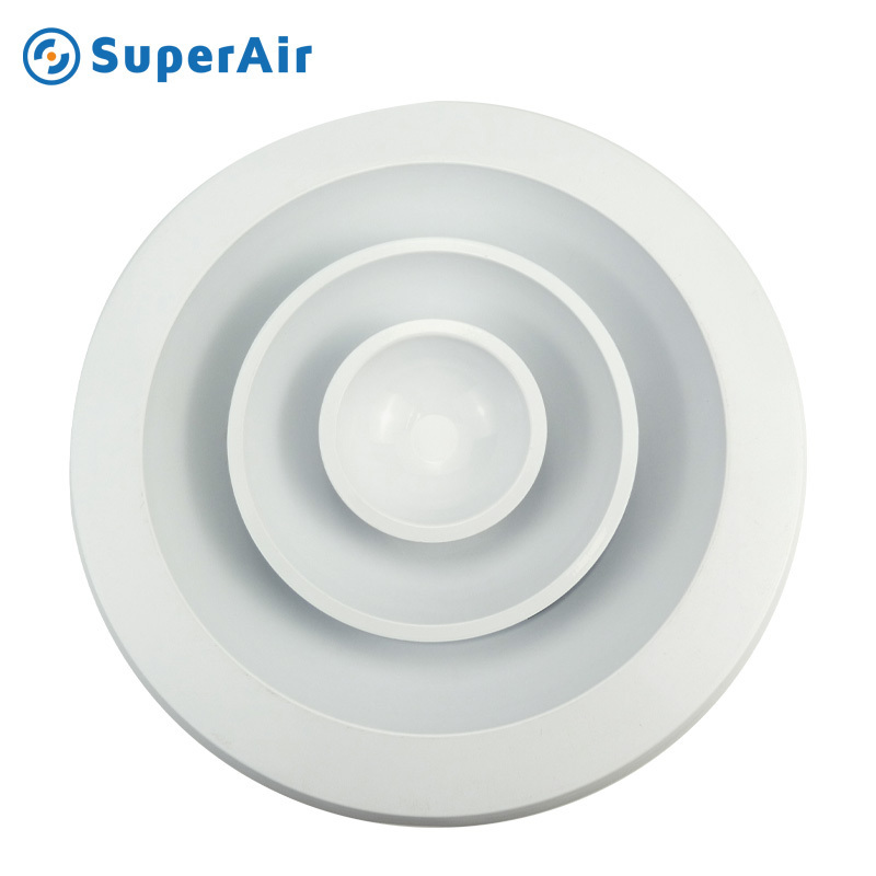 HVAC Air Conditioning Adjustable ventilation aluminium supply adjustable vent covers damper round ceiling diffuser