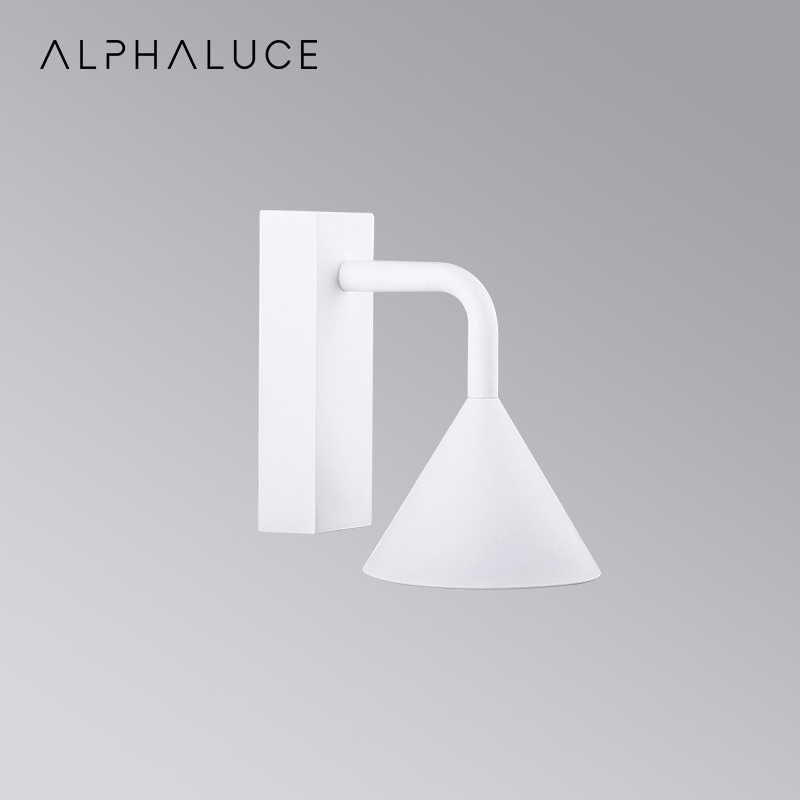 ALPHALUCE Fancy Wall Art With Lights Hotel Commercial Bed Side Lamp Aluminum Wall Mounted Led Light