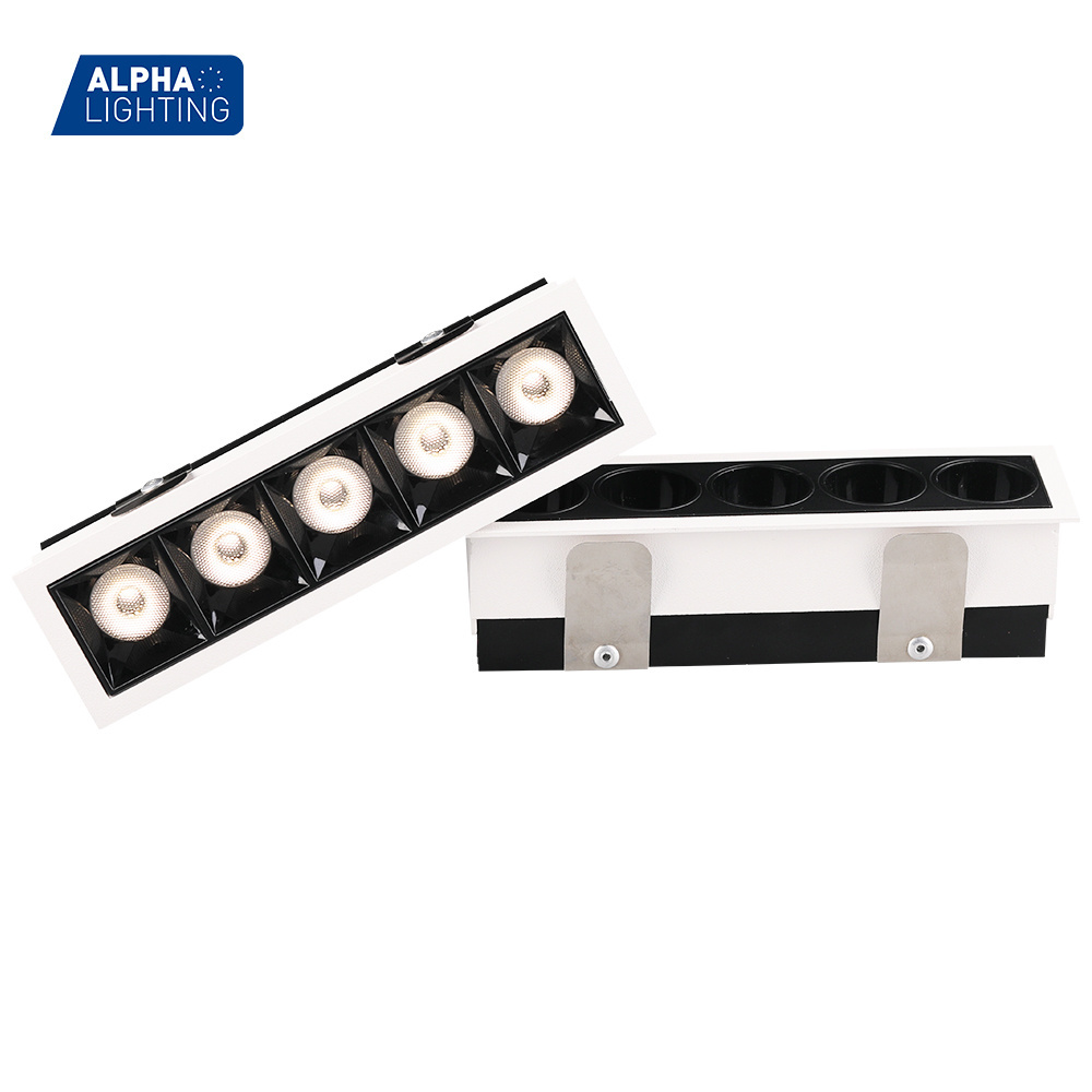 Aluminum Alloy Fixture Indoor SMD Ceiling Spot Light LED Recessed Linear Down Light