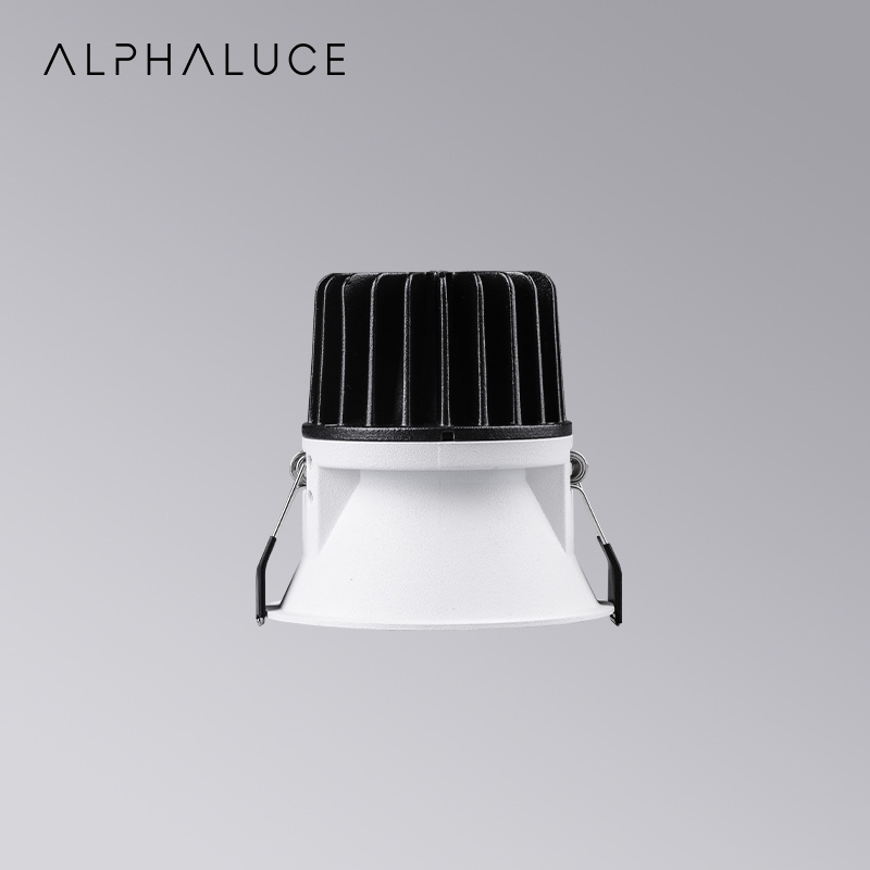 ALPHALCUE Dim To Warm 6500K Smart Ceil Led Downlight Round 10W Ip54 Bathroom Deep Downlight Led Recessed