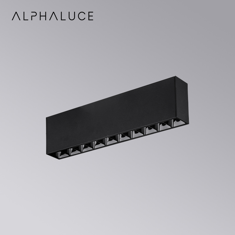 Black Surface Mounted Facade Lighting Led Linear Downlight Grille Light Fixtures Ceiling